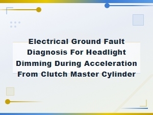 Diagnosing Electrical Ground Faults in Headlights During Acceleration